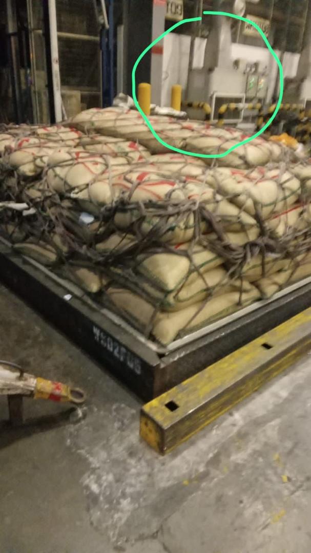 Sacks On Cargo Pallet