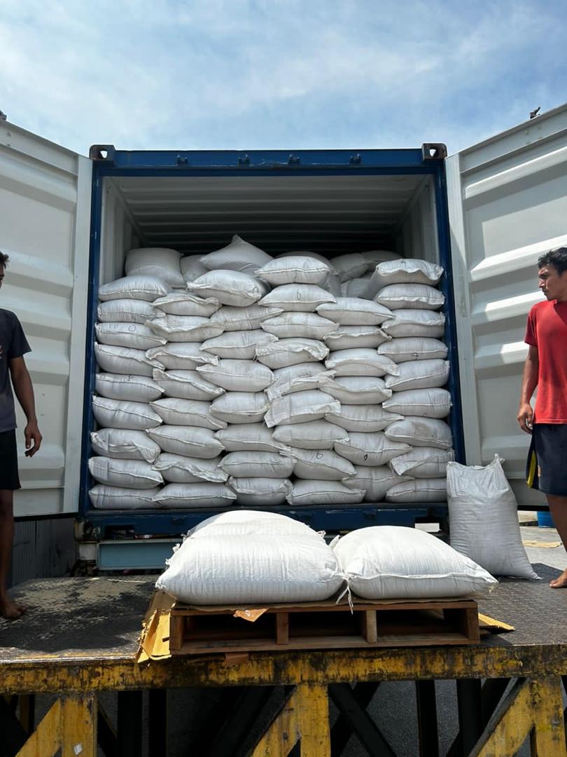 Shipping Container Loaded With Sacks 2