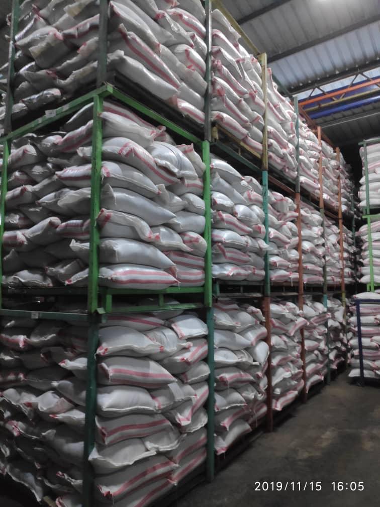 Warehouse Sacks On Shelves